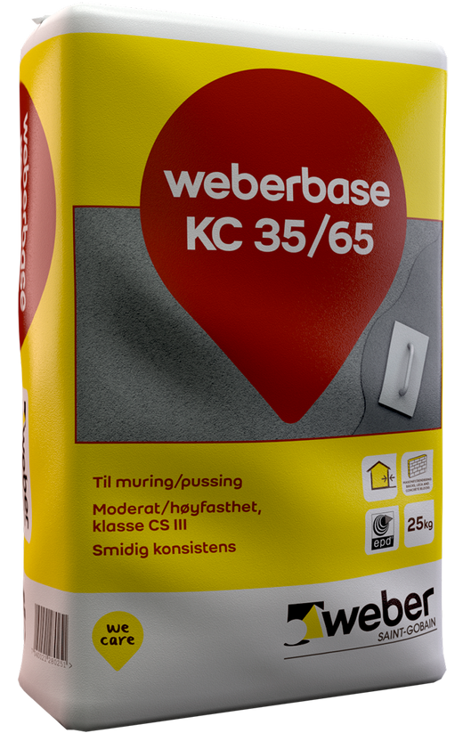 Kc35/65 mur pussmørtel 25kg s