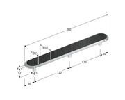 Ledelinje rf stål diamond pvc ilegg