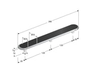 Ledelinje rf stål diamond pvc ilegg
