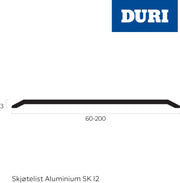 Skjøtelist SK12 50 rustfri børstet 200cm