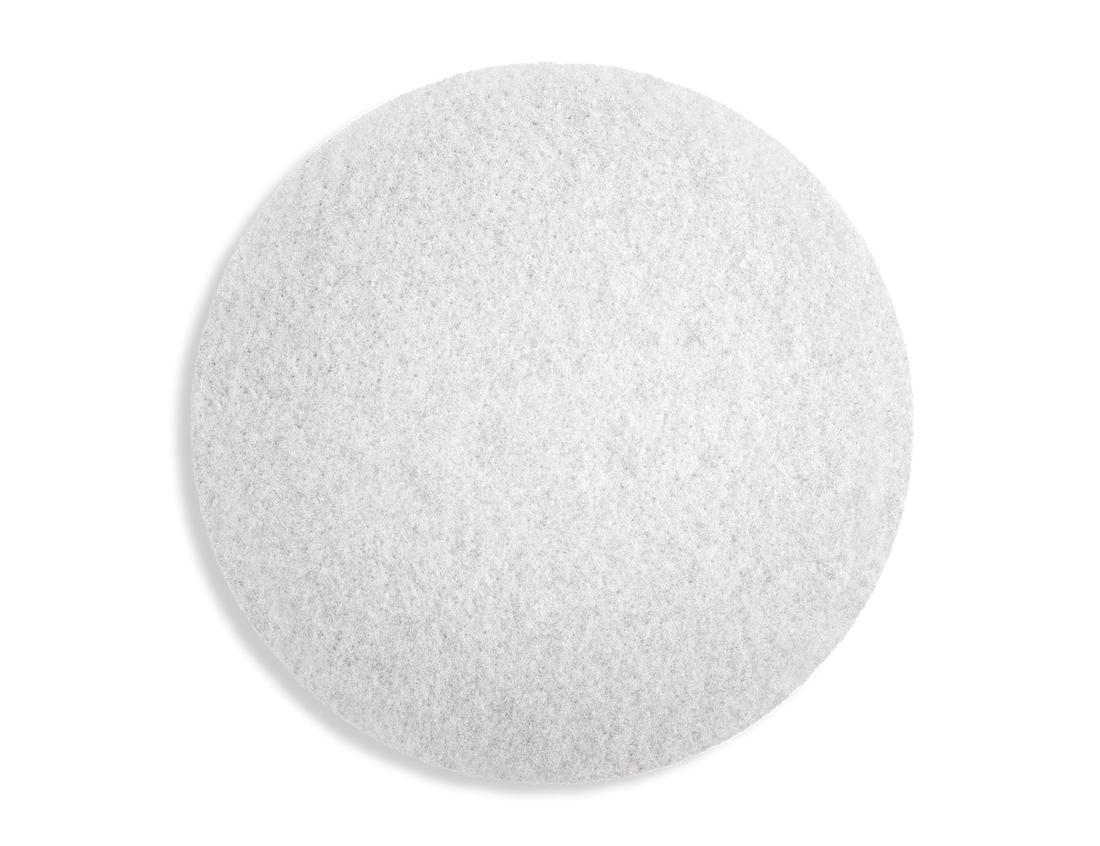 Gulvpad hvit tynn - Ø406 x 10mm