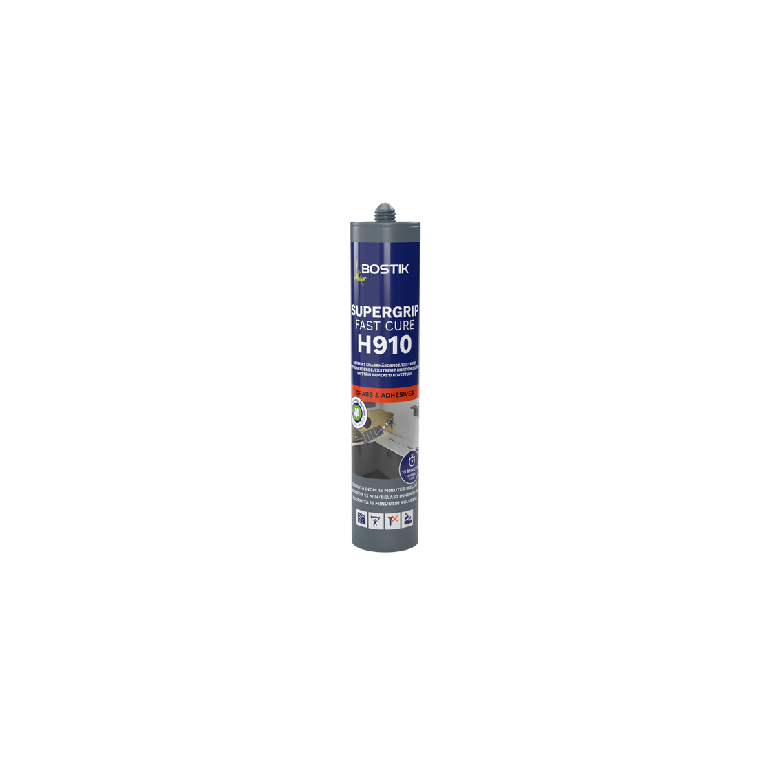 Monteringslim h910 hvit fast cure 290ml