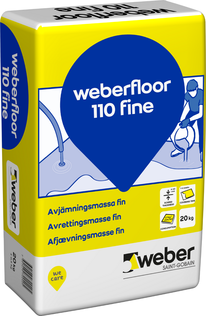 Avrettingsmasse weberfloor 110 fine 20kg
