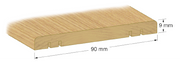 Skjøtelist nr 33 eik 100cm
