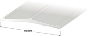Skjøtelist nr 160 sølv 100cm