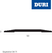 Skjøtelist SK71 sølv 270cm