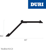 Nivålist KA21 sølv 300cm