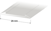 Skjøtelist SK22 sølv 300cm