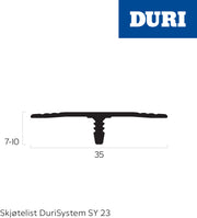 Skjøtelist SY23 gull 300cm
