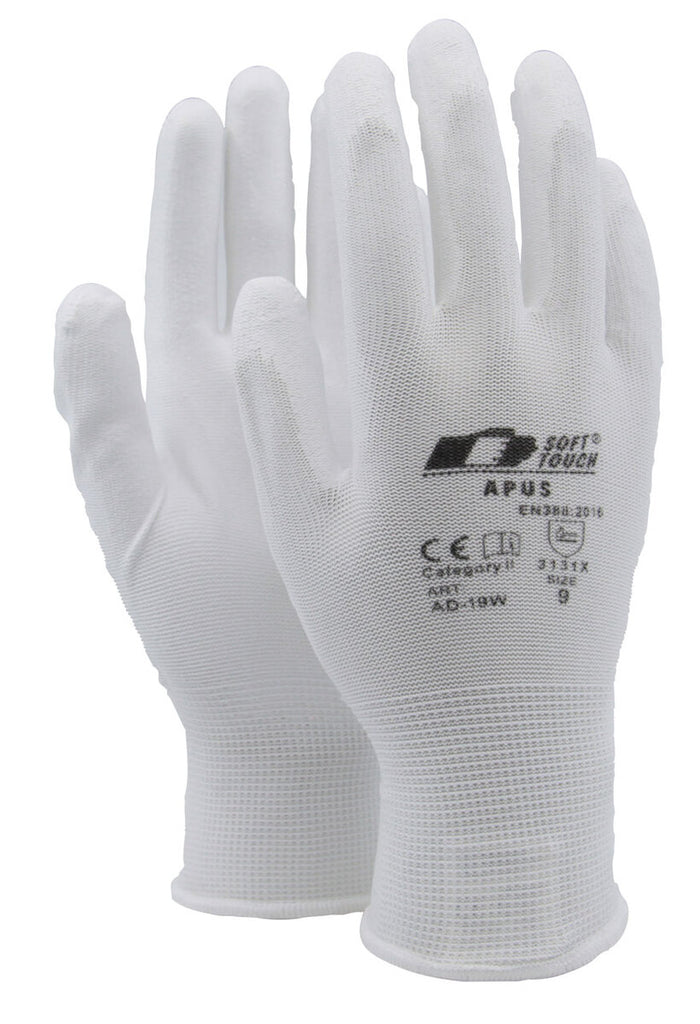 Ribbhanske Apus AD-19W Polyester Pu Hvit