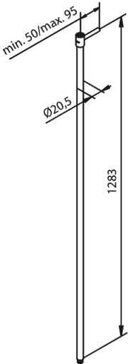 Takdusjstang 1300mm, bilde 3 av 3