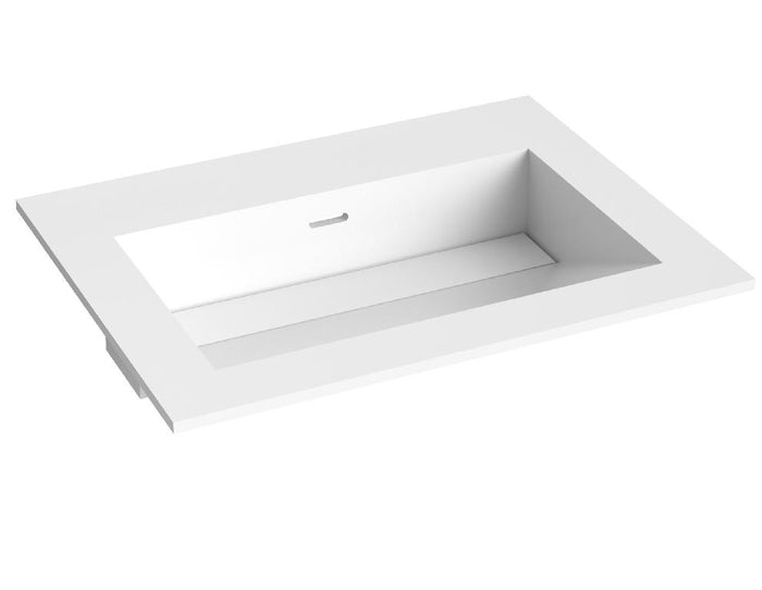 Corian servant med skrå bunn u/kranhull, bilde 1 av 2