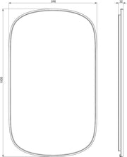 Bloom speil 598x1000mm, sort, bilde 6 av 6