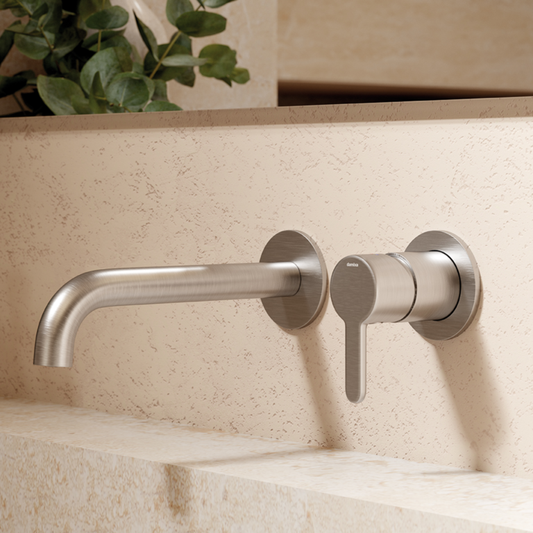 Silhouet servantkran for innbygging m/rosett 180mm, bilde 2 av 3