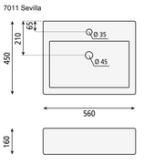 Sevilla vegghengt porselensservant, bilde 3 av 3