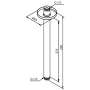 Takmontert dusjarm for innbygging 275mm, bilde 2 av 2