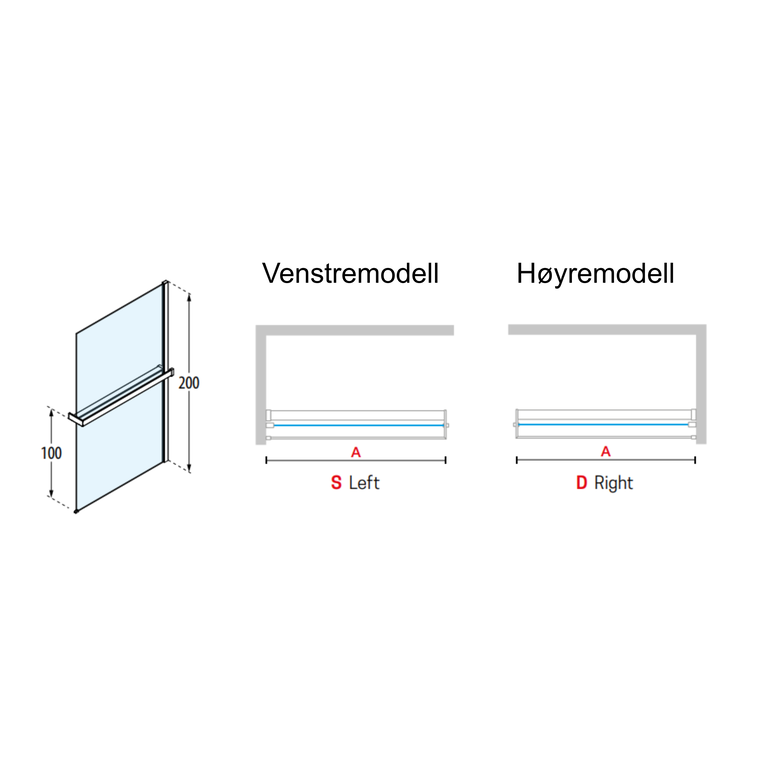 Kuadra HD Frame 120 håndkleholder venstre, bilde 2 av 3