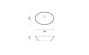 Trieste, solid surface hvit bolleservant, bilde 3 av 3