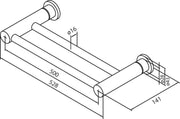 Håndklestang dobbel 500mm, krom, bilde 2 av 2