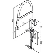 Silhouet Pro kjøkkenkran m/avstengning, bilde 2 av 2