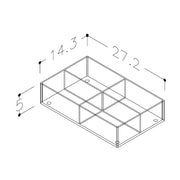 Skuffeinndeler C plexiglass stor 4 rom, bilde 2 av 2