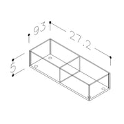 Skuffeinndeler E plexiglass liten 2 rom, bilde 2 av 2