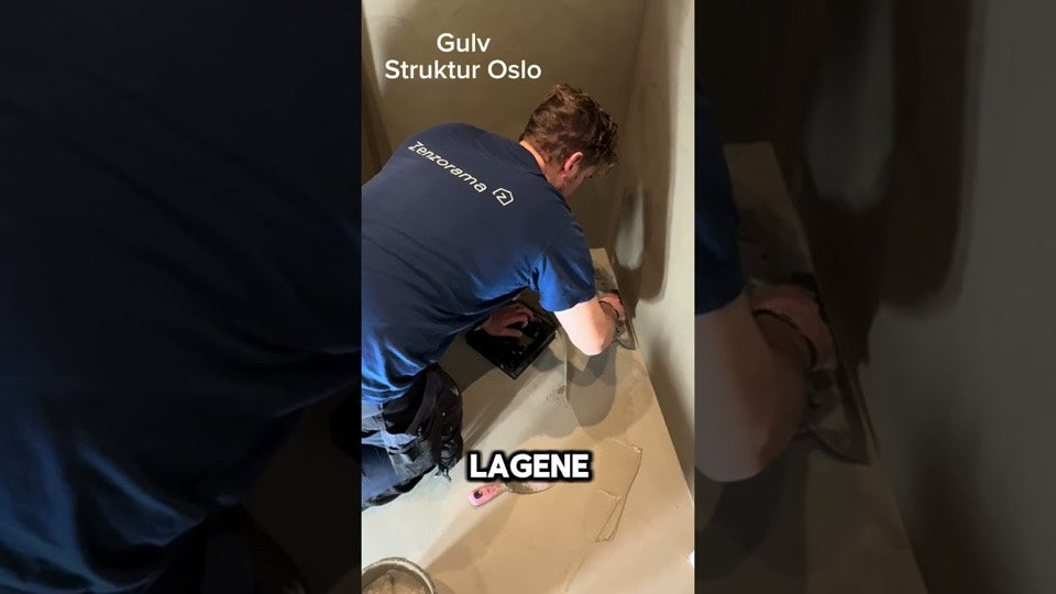 Rune legger topplag mikrosement i videoguiden